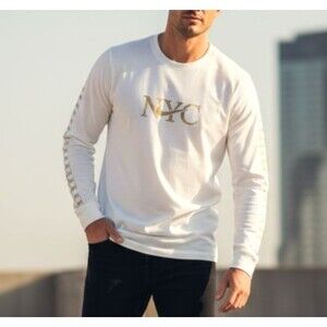 Nike NYC Five Boroughs Embroidered Gold Logo Shirt Fire Escape Size Medium